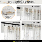 Back tab and rod pocket hanging options detail