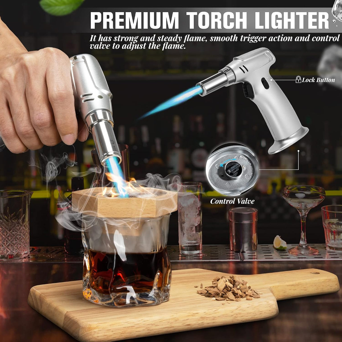 BohoJoc bourbon smoke infuser set arranged for gift presentation