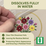 HBI Wash Away Embroidery Topping, Water Soluble Clear Film, 12 in x 15 yd - Image 3