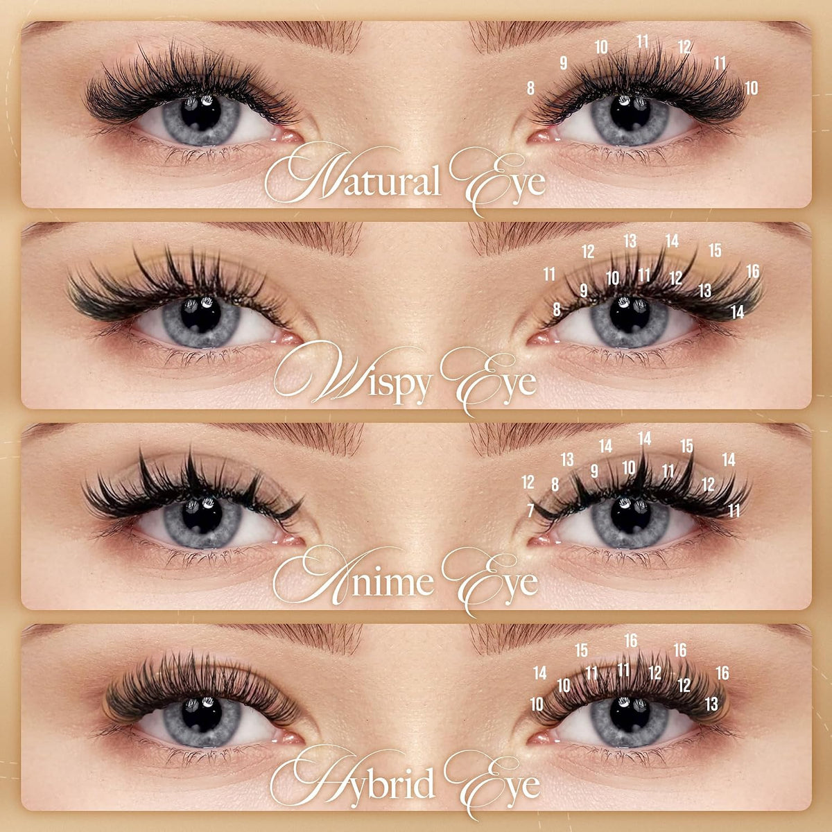 LASHVIEW 0.20 Thickness Silk D Curl Fake Eyelash Extensions Mixed Tray 8-15mm Natural Thick Lashes Individual Semi-Permanent Eyelashes Application for Professional Salon Use - Image 6