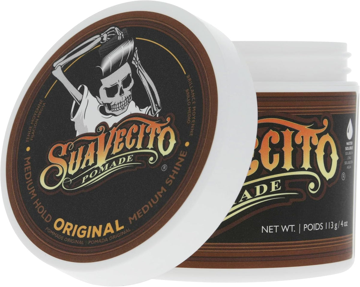 Suavecito Pomade Original Hold 4 oz, 3 Pack - Medium Hold Hair Pomade For Men - Medium Shine Water Based Wax Like Flake Free Hair Gel - Easy To Wash Out - All Day Hold For All Hairstyles - Image 9