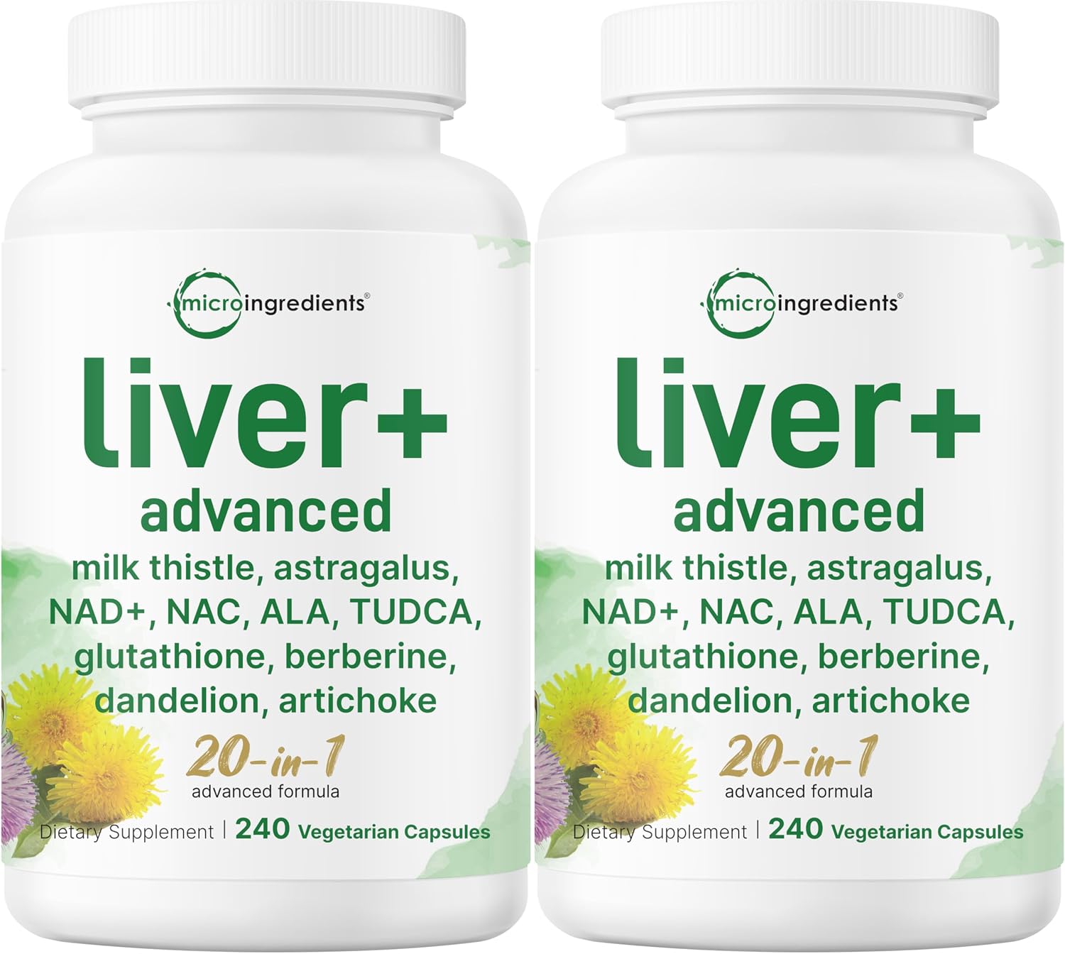 Micro Ingredients Liver Advanced Plus front view bottle packaging