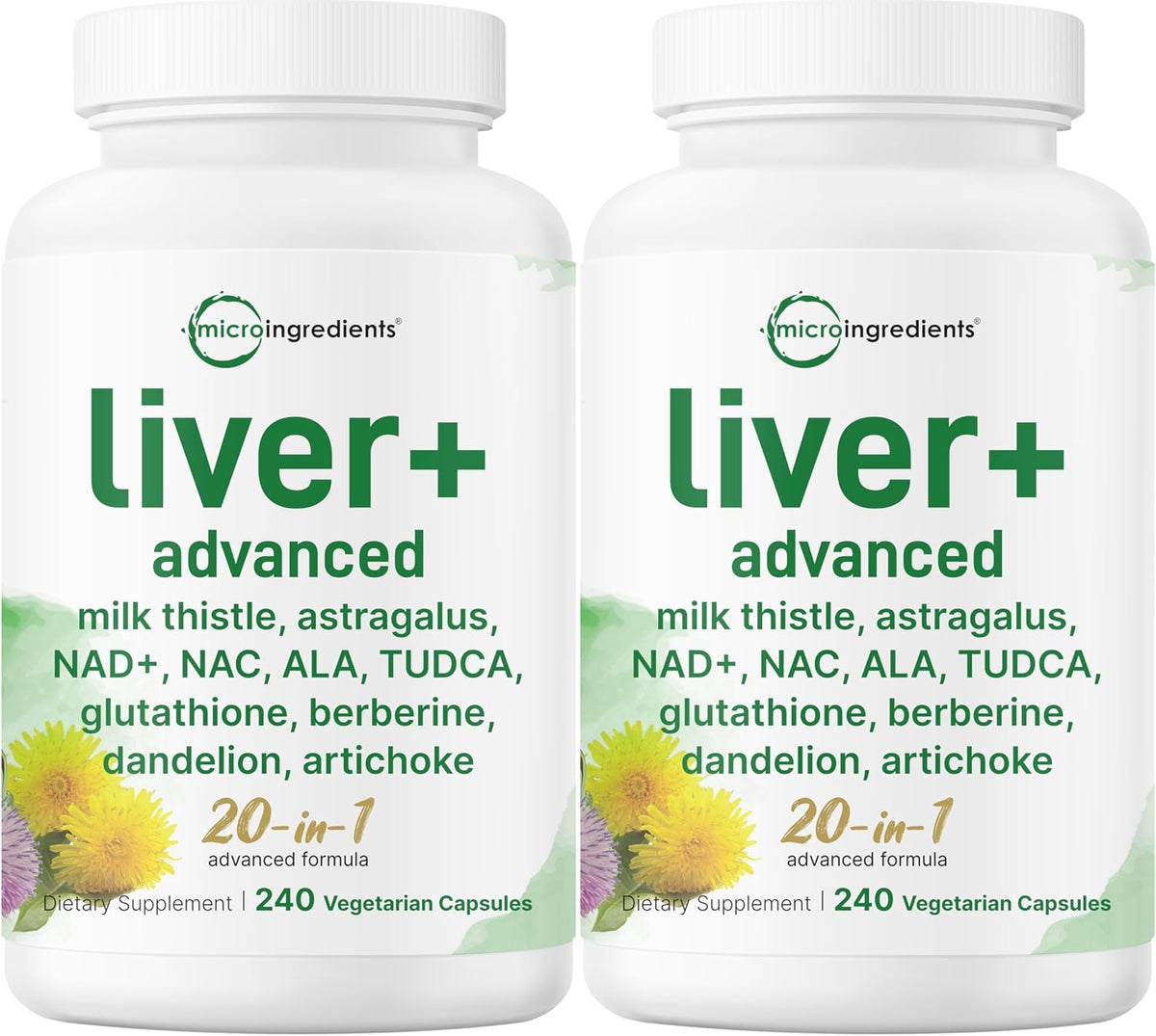 Micro Ingredients Liver Advanced Plus front view bottle packaging