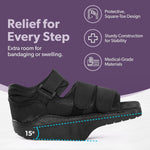 BraceAbility orthowedge shoe square toe protection