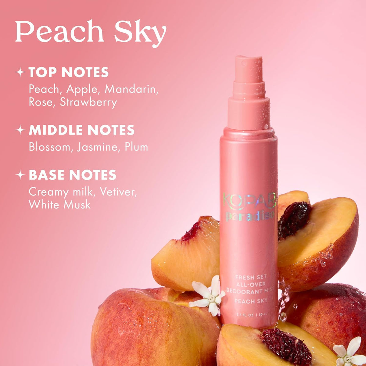 Kopari peach sky all over deodorant mist lifestyle setting