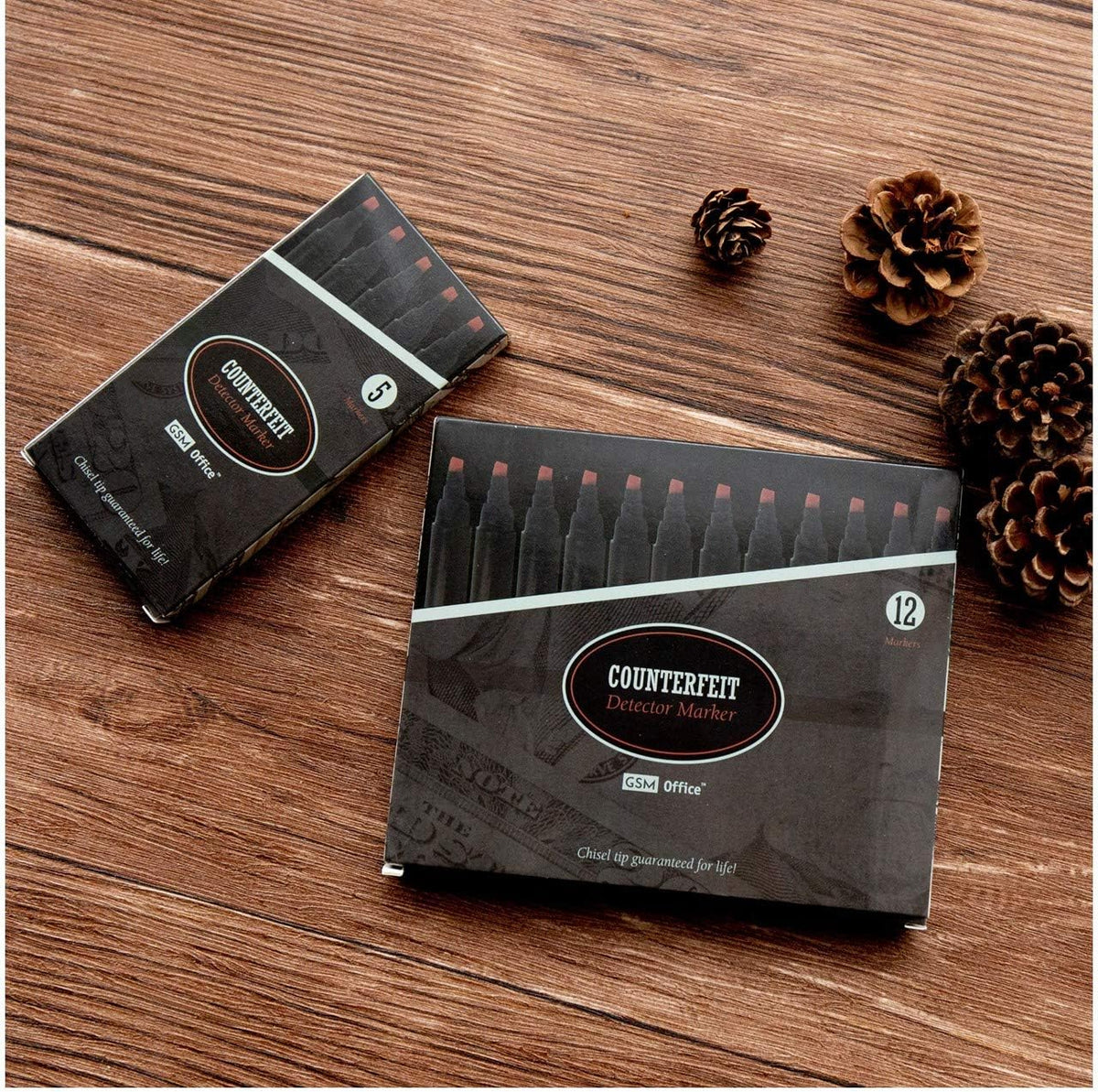 GSM Brands currency verification pens in five pack set