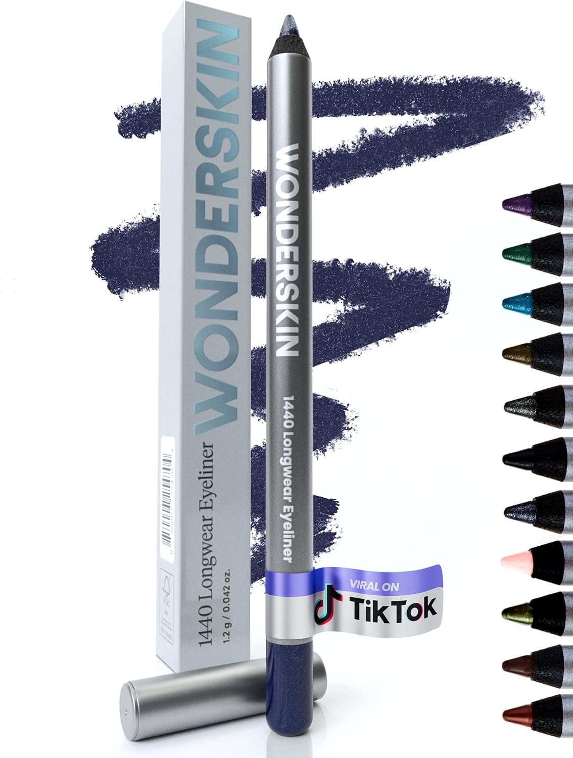 Wonderskin 1440 Longwear Eyeliner Pencil front view showing the sleek pencil design.