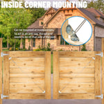 Wire rope clips and S-hooks for securing outdoor gate cables