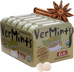 VerMints Organic Breath Mints - Peppermint, Ginger, Wintergreen, Cinnamon, Chai & Cafe Express Flavored Mints - Non-GMO, Gluten-Free, Vegan & Kosher Healthy Refresh - 1.41oz - 6 Variety Travel Tins - Image 13