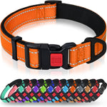 Taglory Reflective Dog Collar for Large Dogs, Soft Neoprene Padded with Escape-Proof Locking Buckle, Upgraded Zinc Alloy Ring, Adjustable for Pitbull Labrador Retriever, Red,L - Image 10