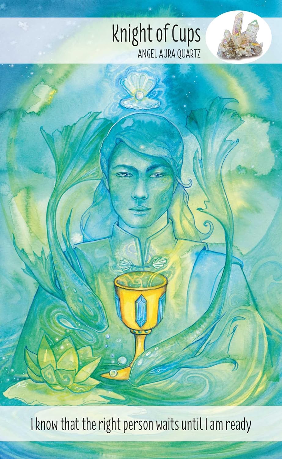 Sample layout of a crystal tarot spread from the guidebook