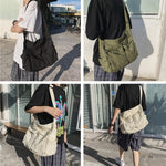 Canvas Crossbody Bag for Women Large Messenger Bags - Image 6