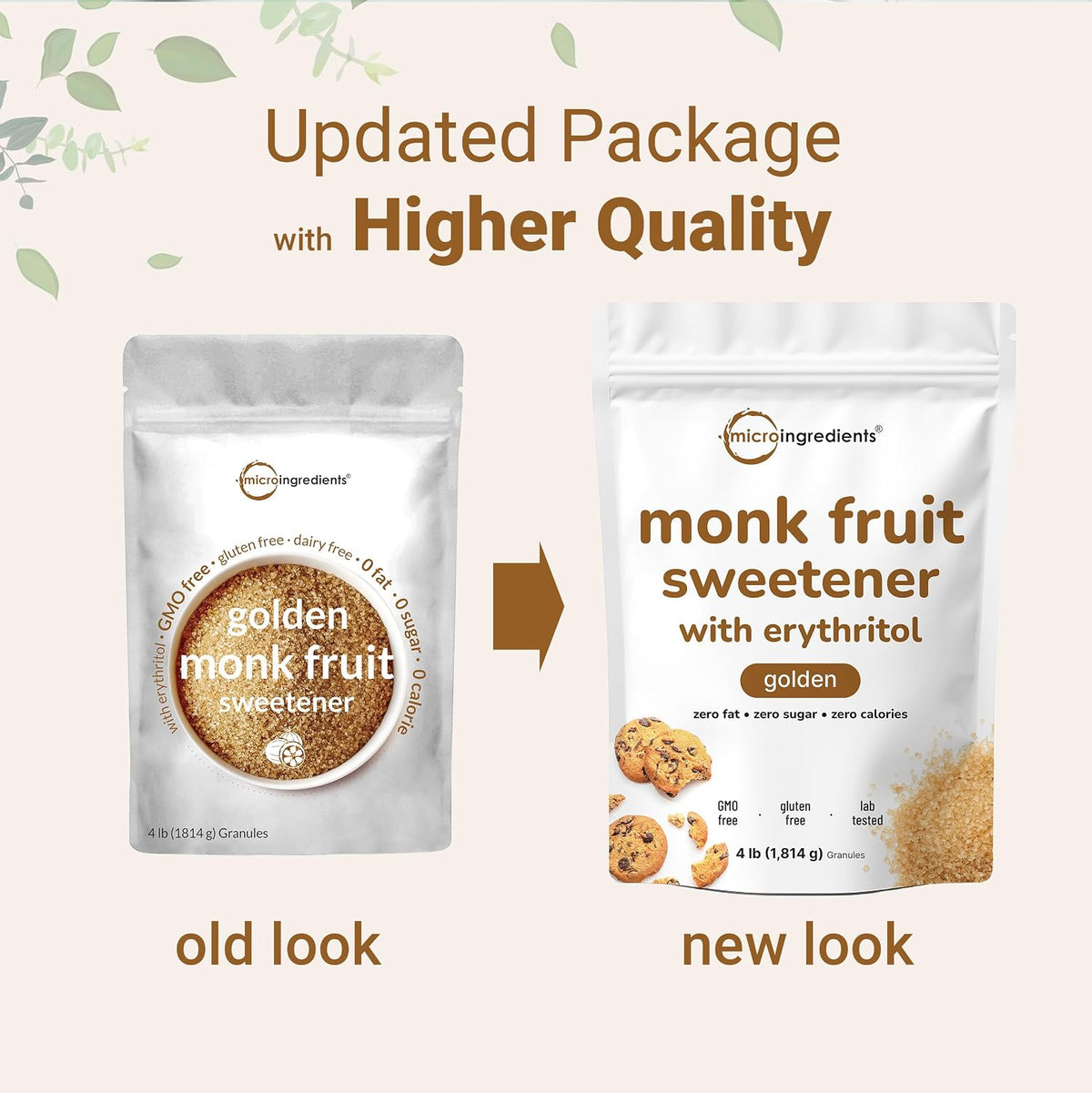 Back label showing nutritional information and ingredients