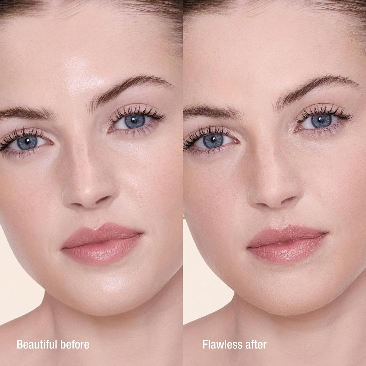 Charlotte Tilbury powder texture close up on skin