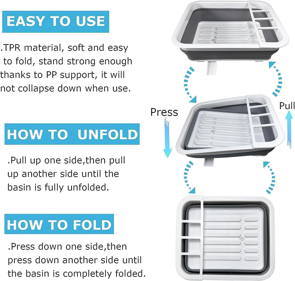 MontNorth kitchen drying rack showing built in swivel spout drainage