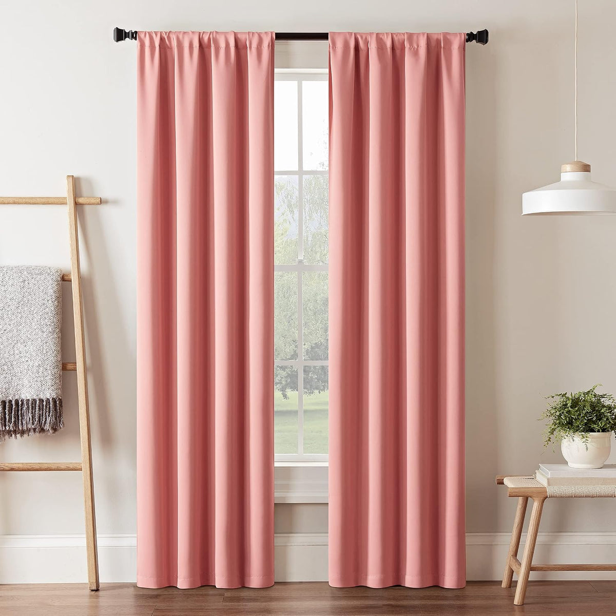 Eclipse Darrell Blackout Rod Pocket Curtain, 37x63, Indigo - Image 12