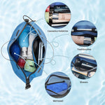 Interior view of Yeekoro toiletry bag multi-pocket layout