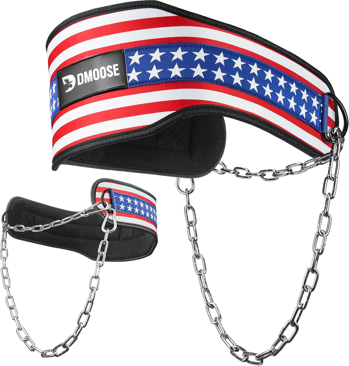 DMoose Fitness Dip Belt for Weight Lifting, Pullup, Squats & Dips - 36" Robust Steel Chain, Comfortable Neoprene Padding Supports 350lbs - Gym Weight Belt for Strength Training Workout & Weightlifting - Image 11