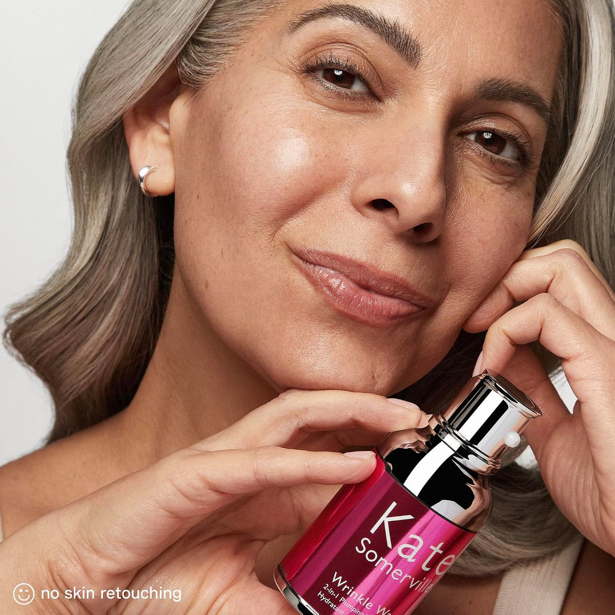 Age defying face serum with hyaluronic acid for dry skin care