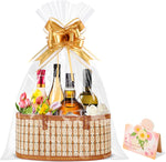 Orchidleaf woven bamboo gift basket empty set front view for festive hampers