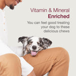 List of ingredients and benefits on SmartBones packaging