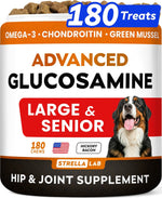 Senior Advanced Glucosamine Chondroitin Joint Supplement for Dogs - Hip & Joint Pain Relief Pills - Large & Small Breed - Hip Joint Chews Canine Joint Health - Dogs&Horses - Bacon Flavor-120Ct - Image 11