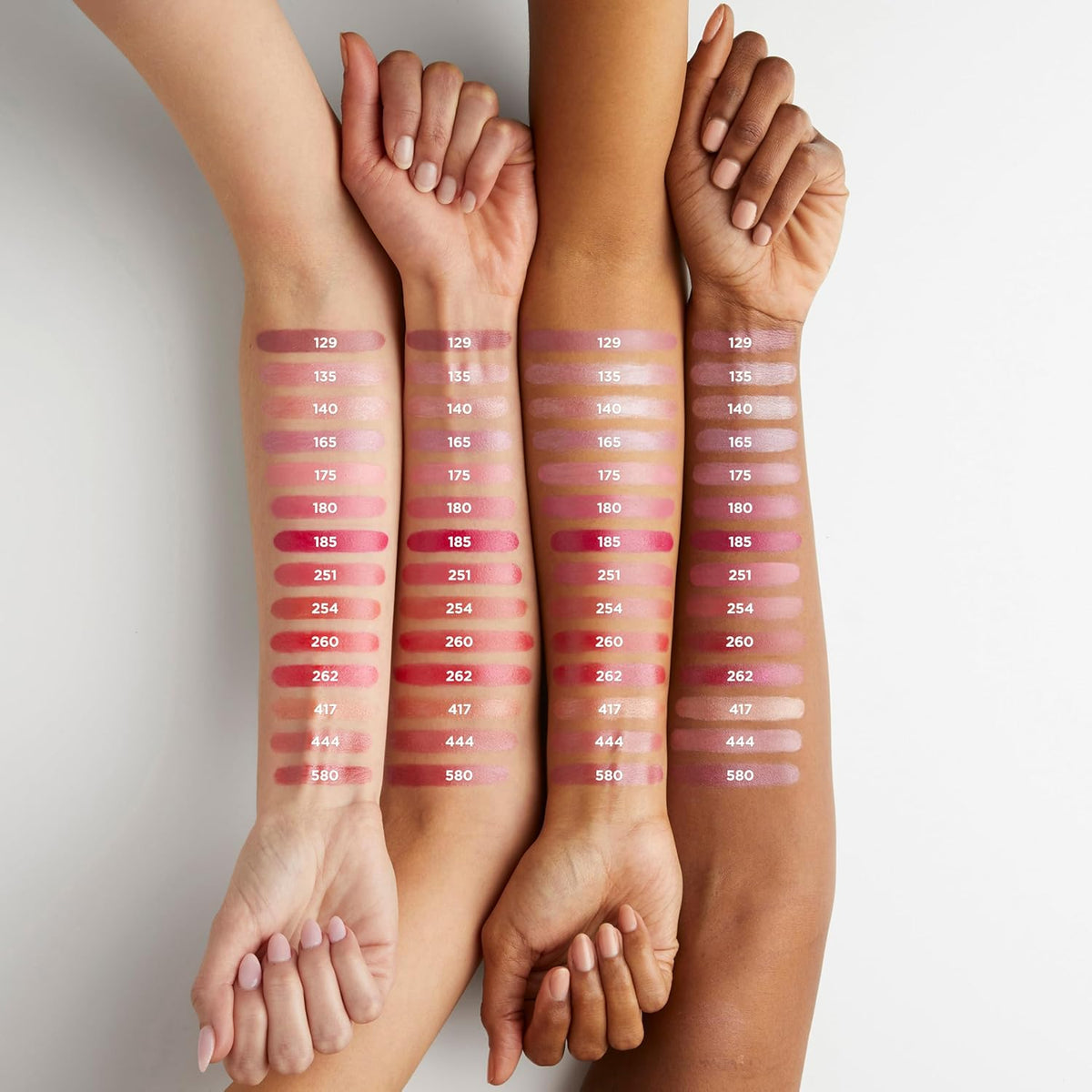 L'Oreal Paris Colour Riche Satin Lipstick color swatch on skin