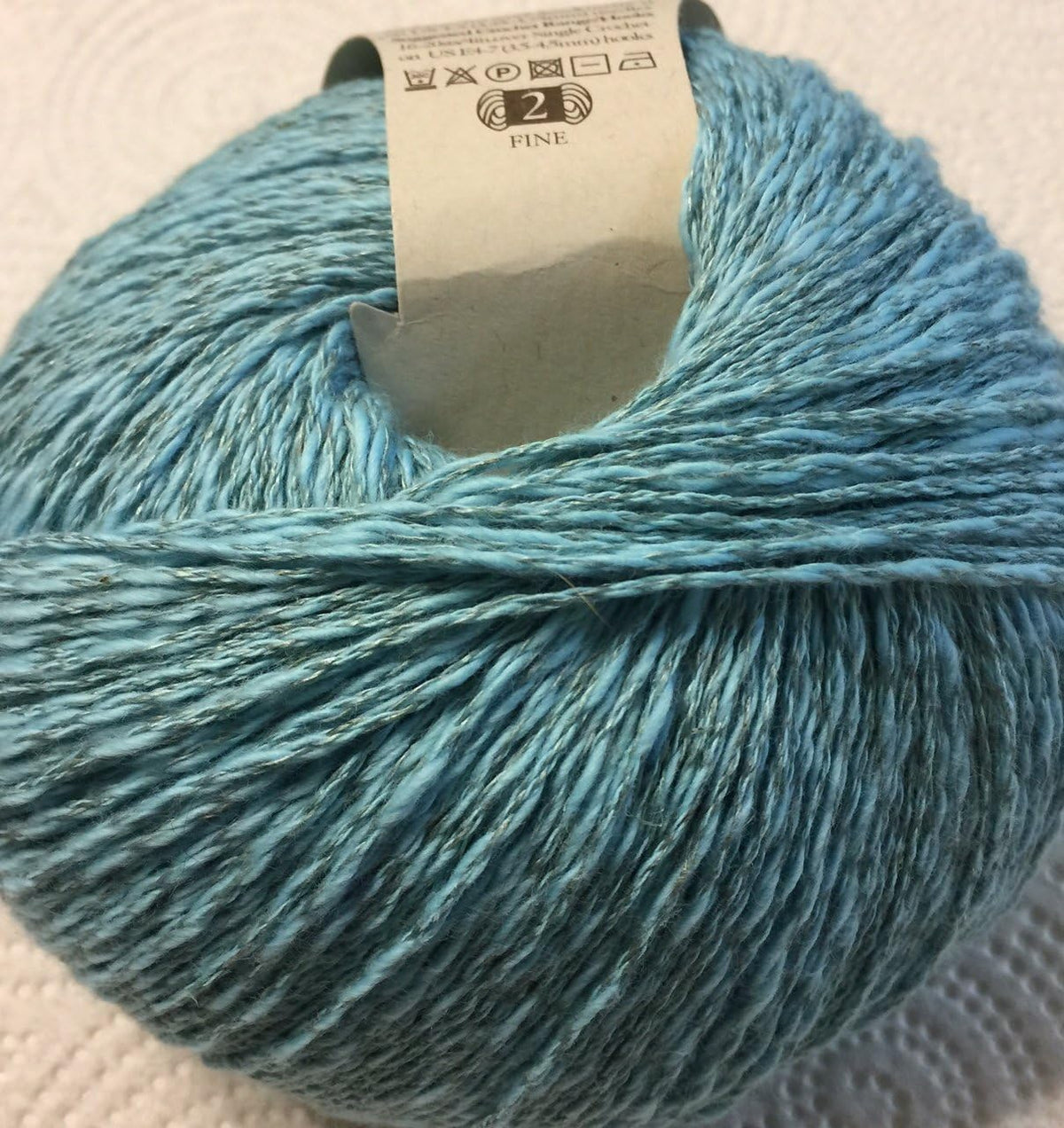 Juniper Moon Farm Zooey Aquamarine front view yarn ball