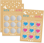 Senfaro gender reveal scratch off cards front view showing celestial theme