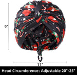 Kaahynno sleeping bonnet worn on curly hair