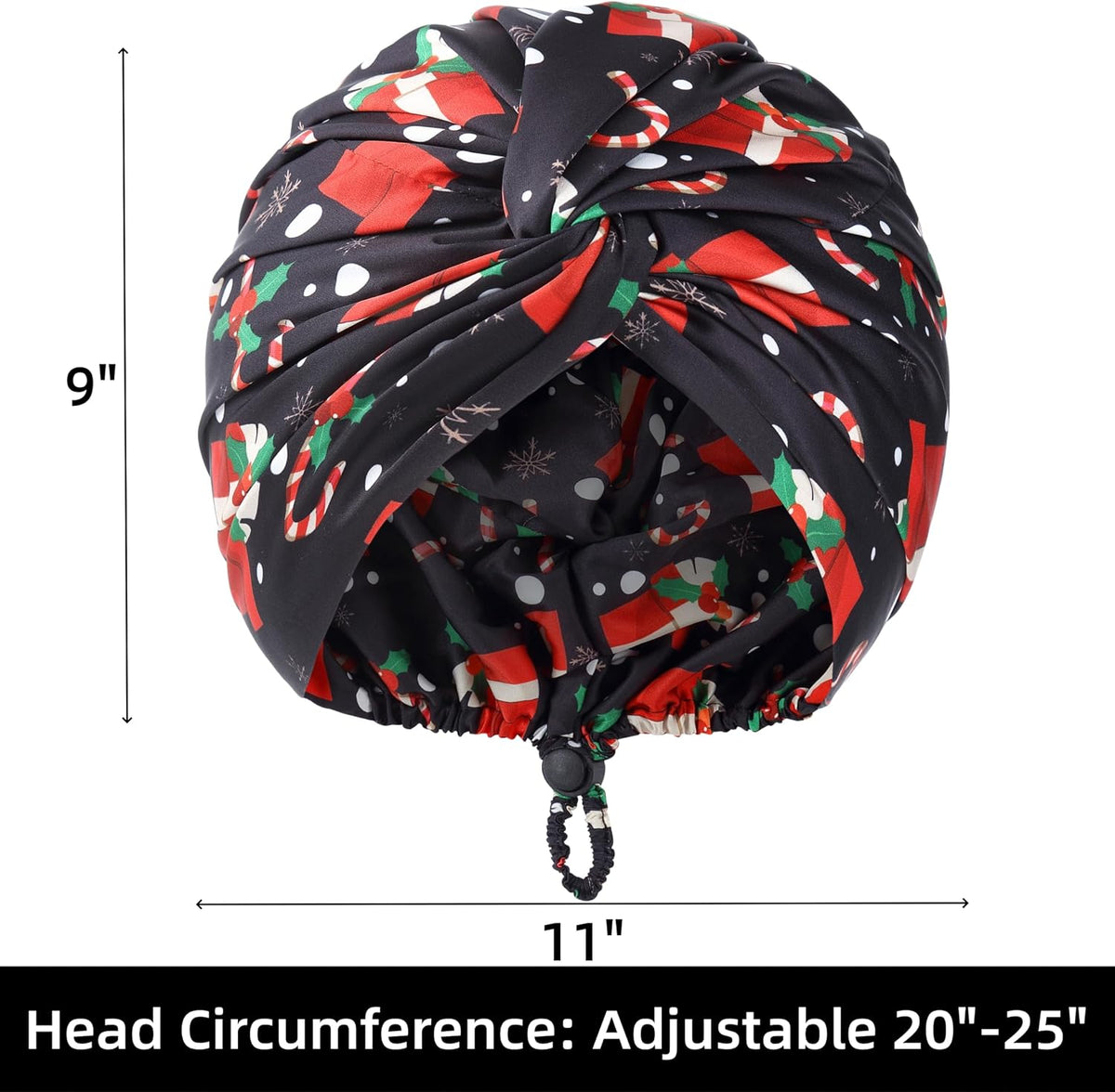 Kaahynno sleeping bonnet worn on curly hair