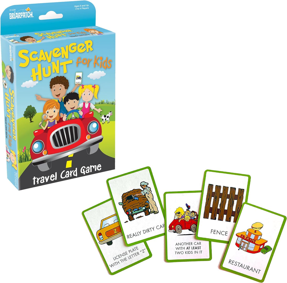 Briarpatch travel scavenger hunt card game front view