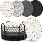 Smgmg coaster set front view with metal holder