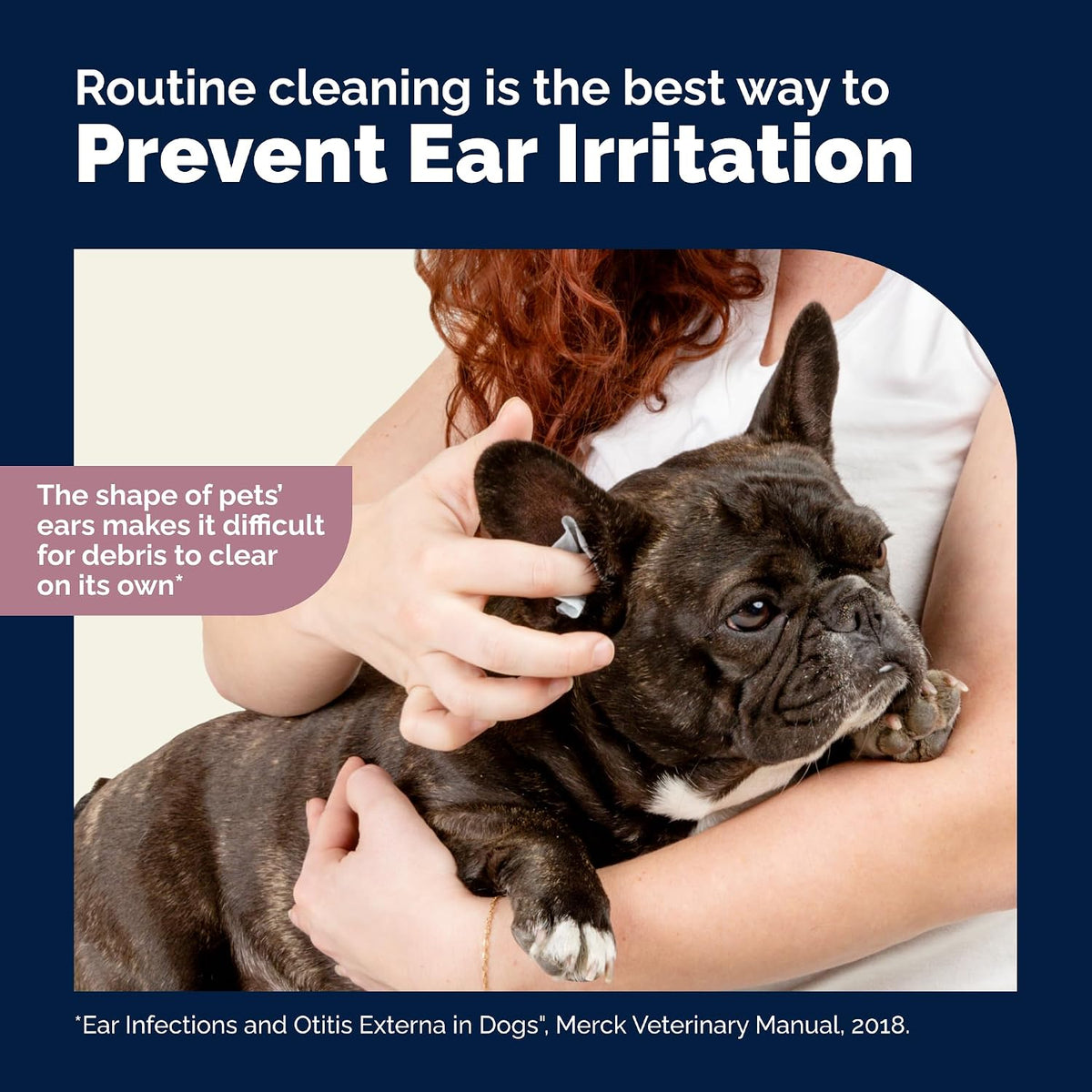 Using Vetnique Oticbliss wipes for dog ear cleaning