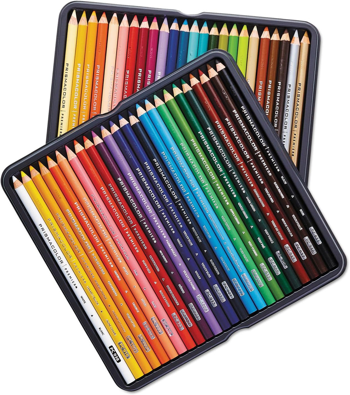 Prismacolor colored pencils layered tray packaging