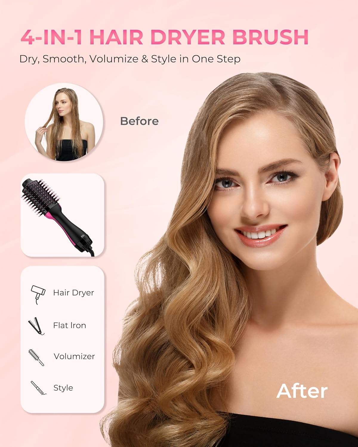 Aopant blow dryer brush bristles and tufted design detail