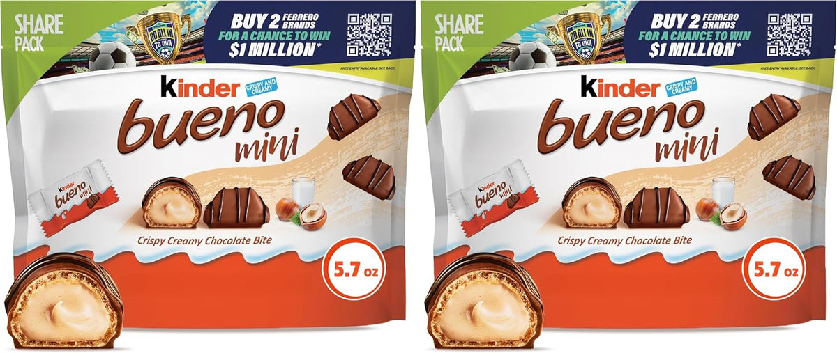 Kinder Bueno Mini Chocolate Bites with Crispy Wafer and Hazelnut Cream, Individually Wrapped, Share Pack, 5.7 oz - Image 12