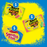 Swedish Fish soft and chewy candy box showcasing the iconic red fish shaped sweets.