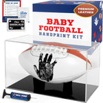 Circa Print Baby Football Handprint Kit showcasing front view of the complete premium keepsake box.