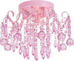 Q&S Small Crystal Chandelier Flush Mount Ceiling Light 3 Lights Modern Chrome Iron Raindrop Crystal Ceiling Fixture for Bedroom Hallway Closet Entryway Stairs - Image 11