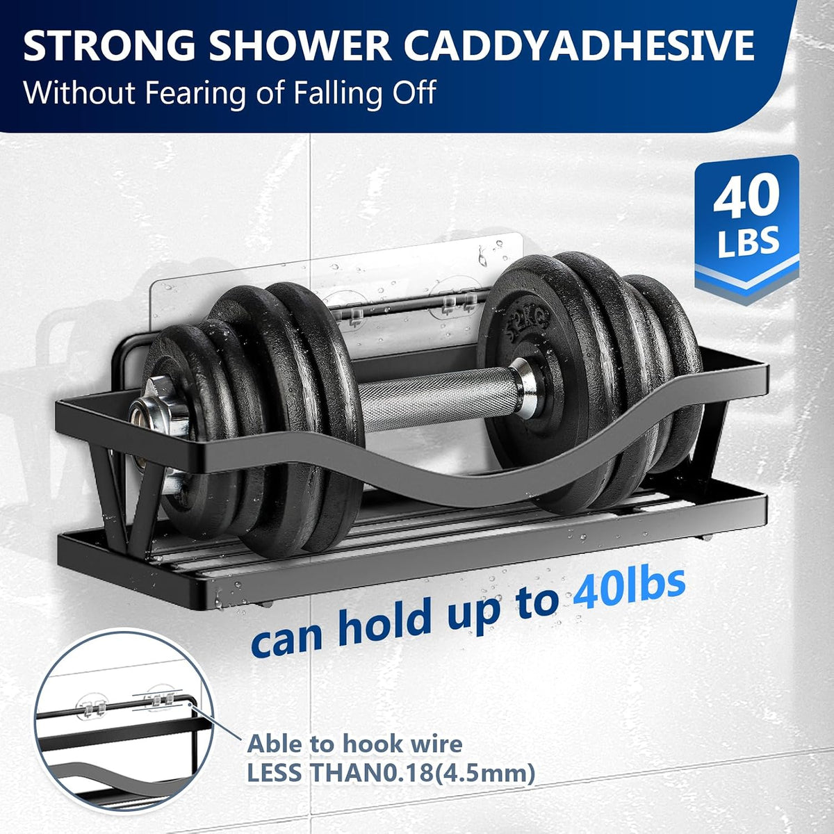 DSJIFGEW waterproof adhesive strips applied on bathroom tile