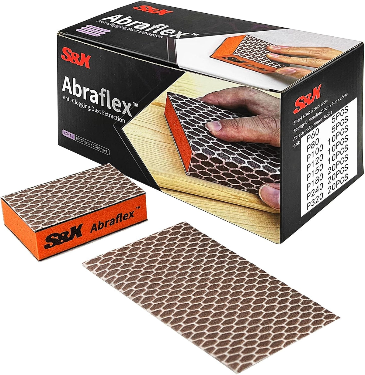 Washable sanding sponge showing durability and flexibility
