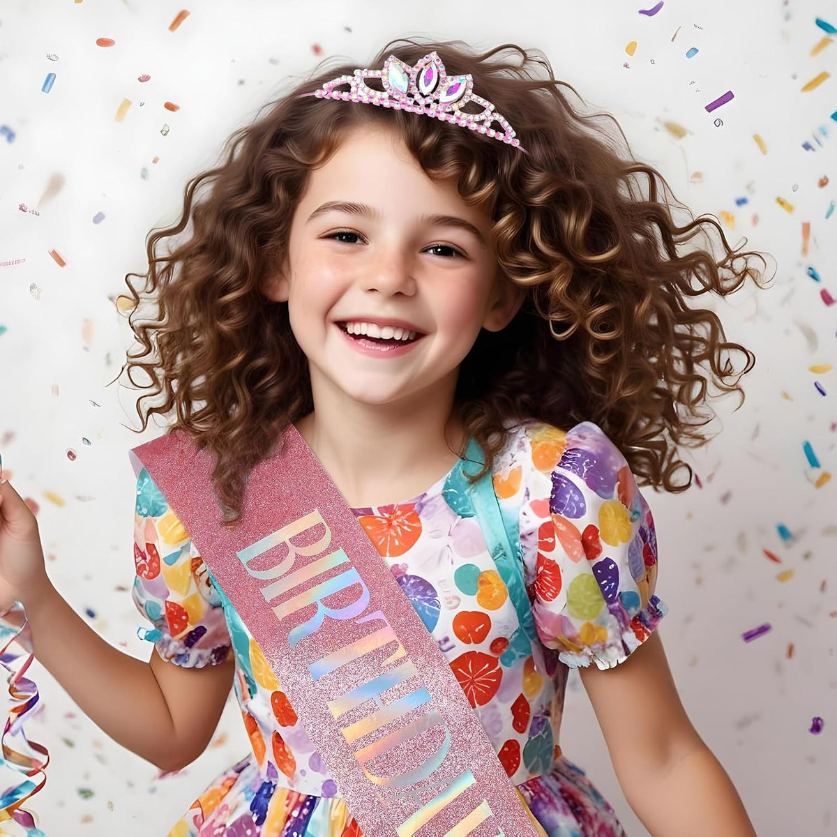 Gjinxi birthday girl satin sash showing elegant typography