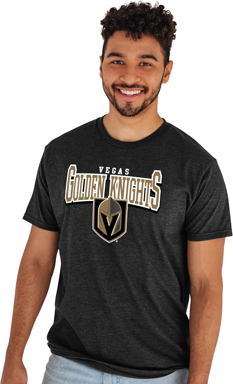 Blue 84 NHL unisex adult t-shirt back view showing fit and drape