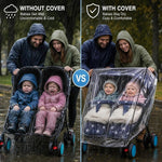 HSJH waterproof baby stroller cover folded storage