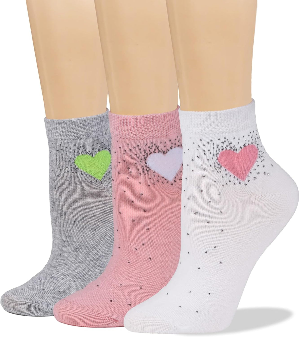 COTTON DAY Women's Soft Combed Cotton Socks Seamless Toe Black White Navy - Image 13
