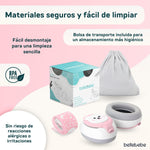 Bellebebe noise-cancelling headphones packaged with carrying bag