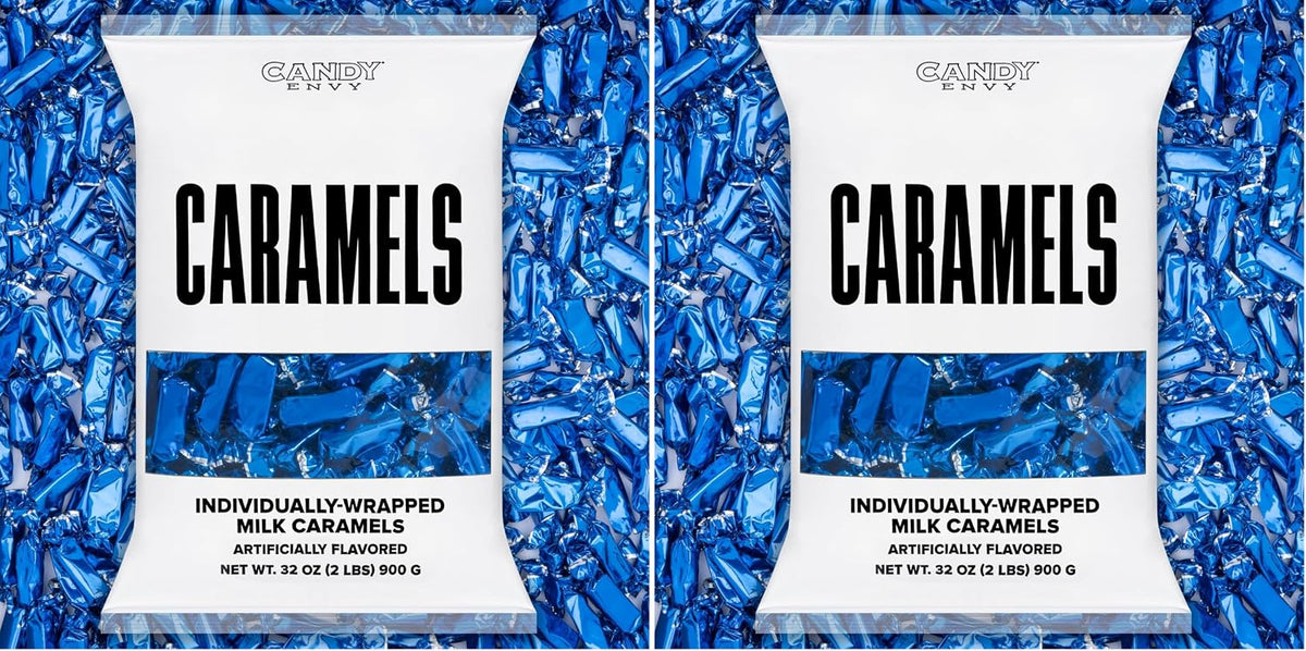 Candy Envy - Individually Wrapped Caramels - Navy Blue Wrapper - 2 Pound Bulk Navy Blue Candy - Image 10