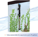 Aqueon adjustable fish tank heater safety shut off label