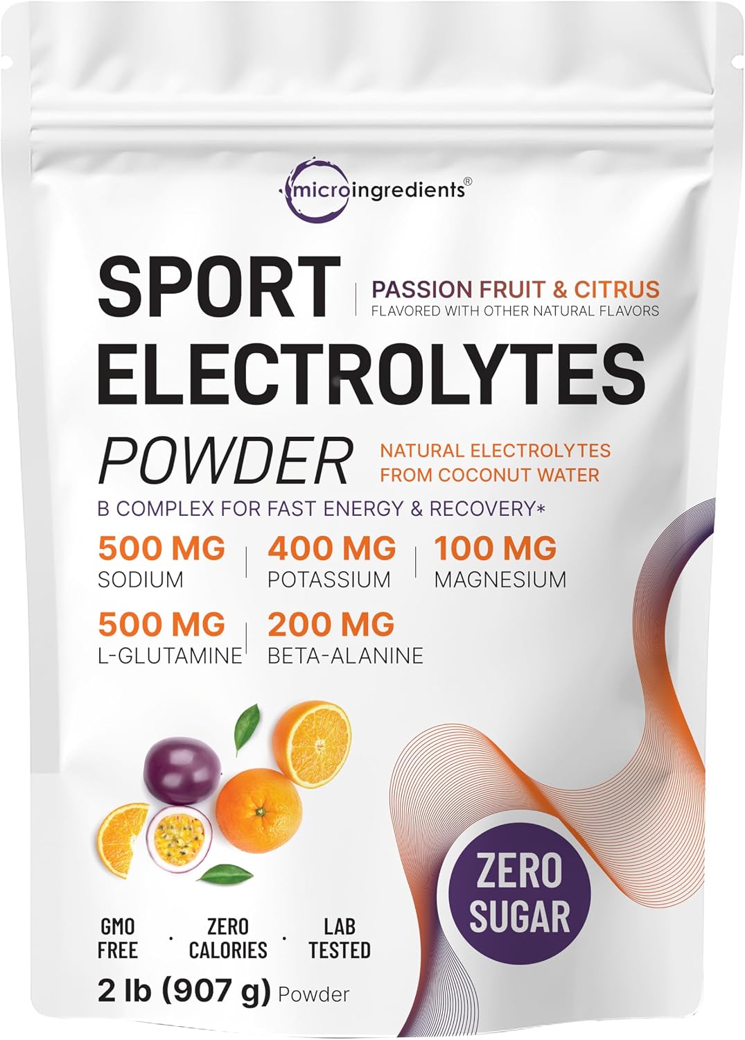 Micro Ingredients sport electrolytes powder front view packaging